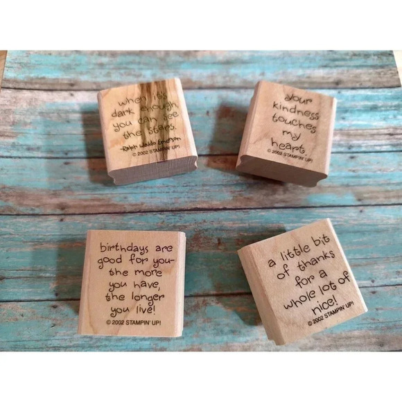 Set of 8 Rubber Stamps-Quick & Cute-Stampin Up-2002 Vintage - Picture 6 of 7